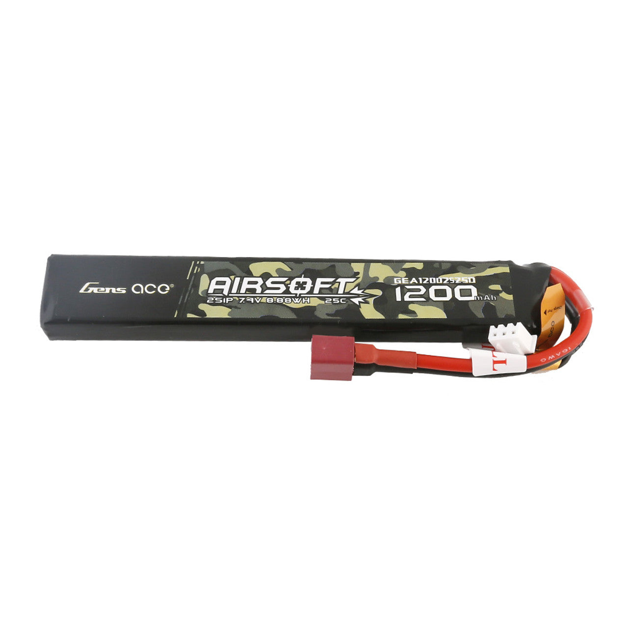 Gens Ace 11,1V 1500mAh 25C 3S1P LiPo Airsoft Batterij met T-Deans Stekker (Drie-delige) – Compatibel met AEG Airsoft Replica's Gens Ace 11,1V 1500mAh 25C 3S1P LiPo Airsoft Batterij met T-Deans Stekker (Drie-delige) – Compatibel met AEG Airsoft Replica's