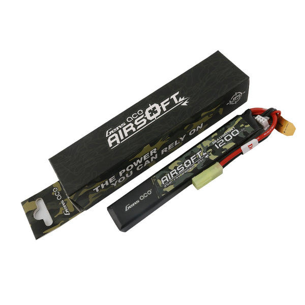 Gens ace 25C 1200mAh 2S1P 7.4V Airsoft Battery - Small Tamiya