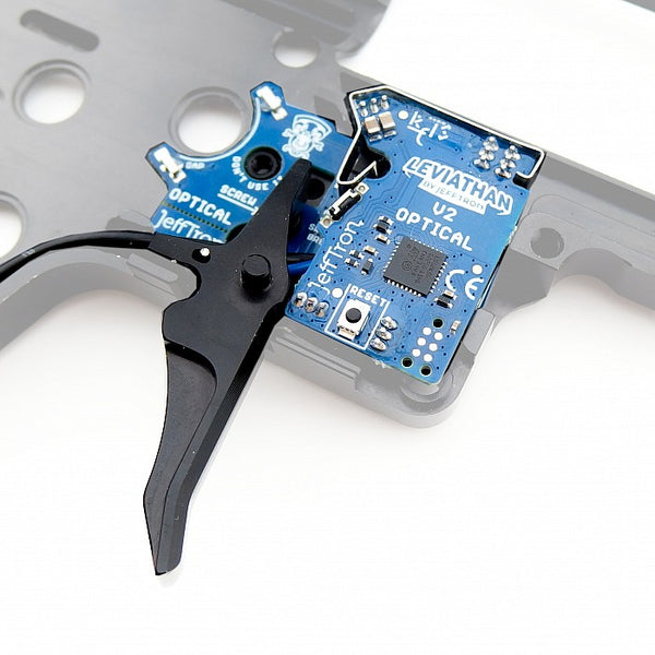 Jefftron Leviathan V2 Optical Programmable ETU – Wired to Stock w/ Black Speed Trigger (Bluetooth)