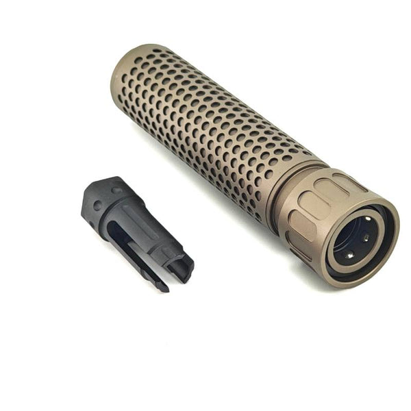 KAC QDC Style QD Mock Suppressor w/ Flash Hider – Full Size Version Tan