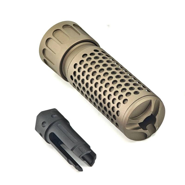 KAC QDC Style QD Mock Suppressor w/ Flash Hider – CQB Version Tan