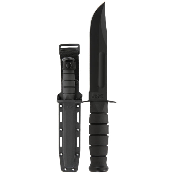 KA-BAR Full Size Combat Knife – Full Black Straight Edge | Ka-Bar