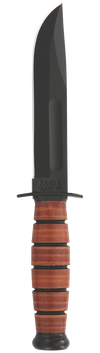 Ka-Bar 1250 USMC Short Combat Knife – Leather Handle & Sheath