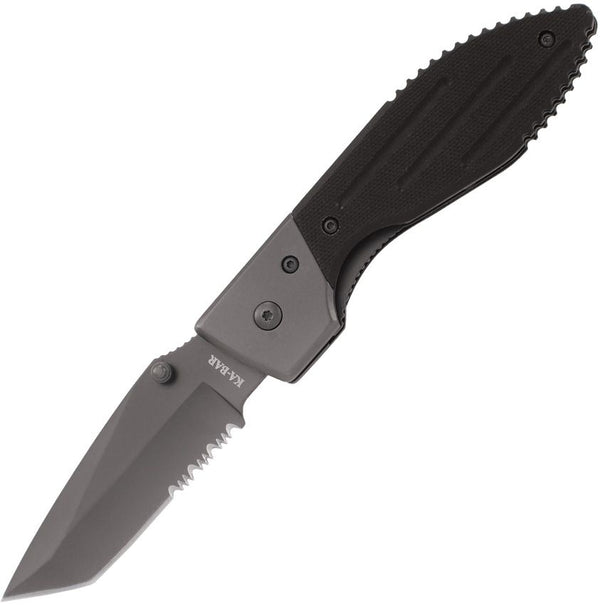 Ka-Bar 3075 Warthog Tanto Folding Knife – Half Serrated | Ka-Bar
