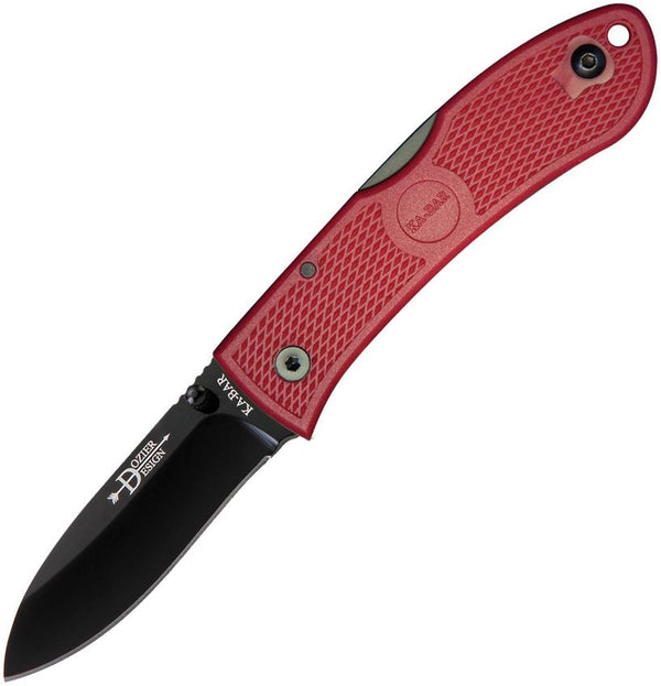 Ka-Bar Dozier Hunter Lockback Folding Knife - Red Handle w/ Black Blade | Ka-Bar