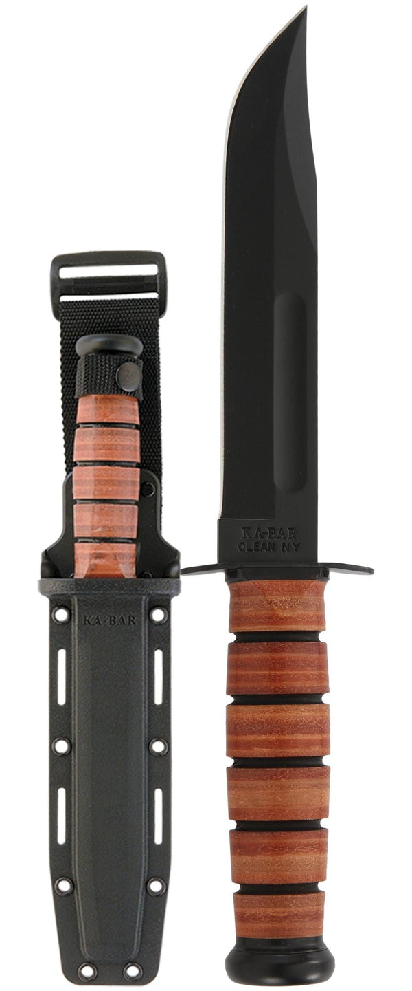 Ka-Bar 5020 Full Size US Army Fighting Knife – 7” Straight Edge, Kydex Molle Sheath | Ka-Bar