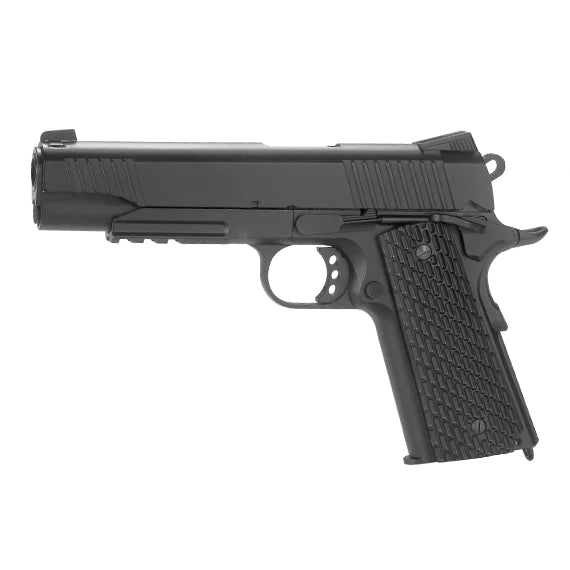 KWC M1911 A1 Tac Full Metal Airsoft CO2 Blowback Pistol – Black | KWC