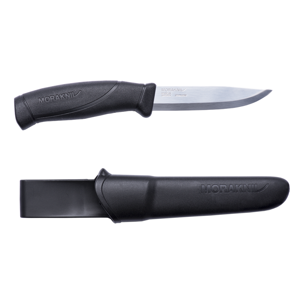 Morakniv 12092 Companion (S) Fixed Blade Survival Knife w/ Sandvik Steel- Black