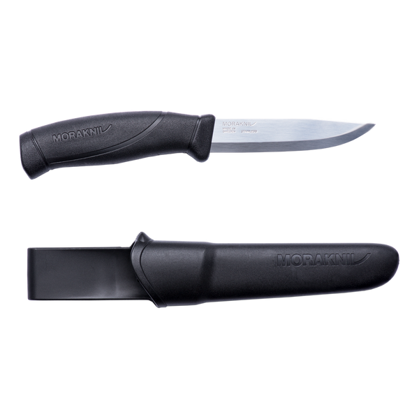 Morakniv 12092 Companion (S) Fixed Blade Survival Knife w/ Sandvik Steel- Black