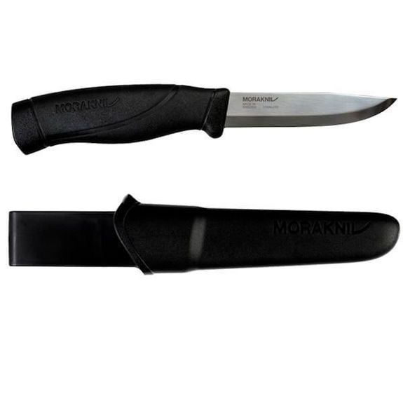 Morakniv 13159 Companion Heavy Duty (S) Fixed Blade Survival Knife - Black