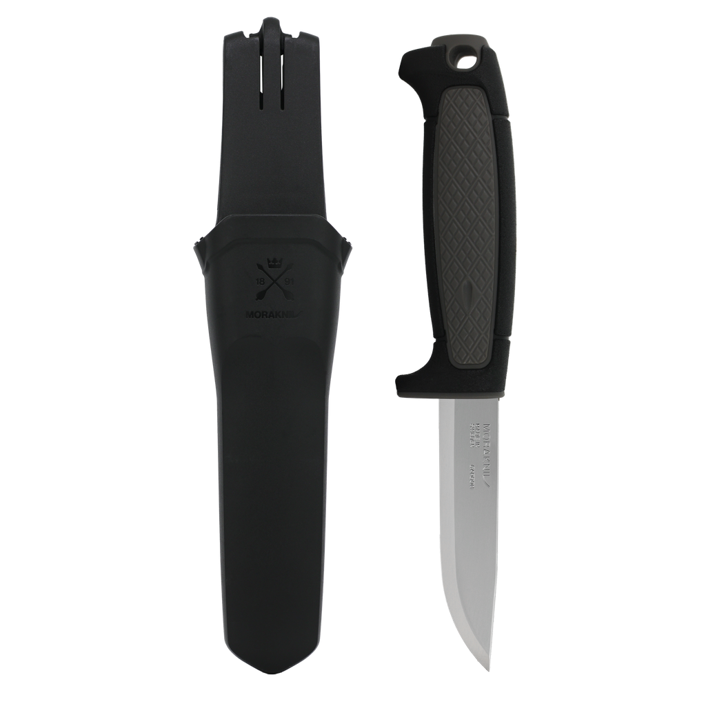 Morakniv 14690 Risberg Heavy Duty (C) Fixed Blade Survival Knife w/ Carbon Steel - Black Skies