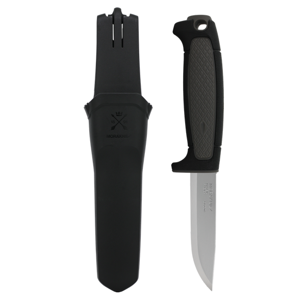 Morakniv 14690 Risberg Heavy Duty (C) Fixed Blade Survival Knife w/ Carbon Steel - Black Skies