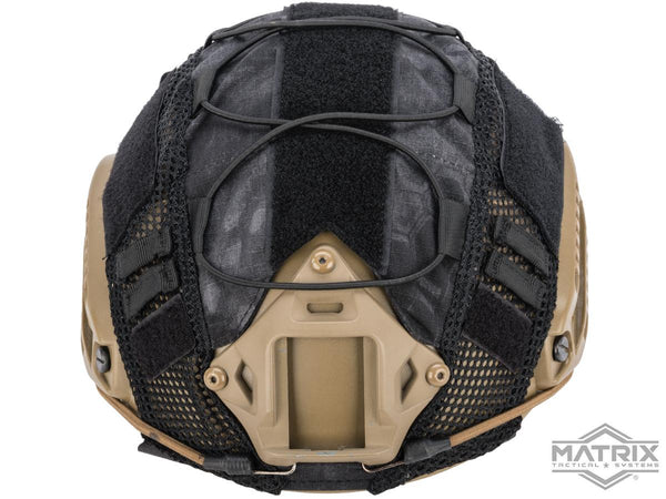Matrix Maritime Helmet Cover w/ Elastic – Black Camo | Matrix