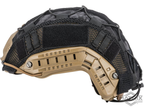 Matrix Maritime Helmet Cover w/ Elastic – Black Camo | Matrix