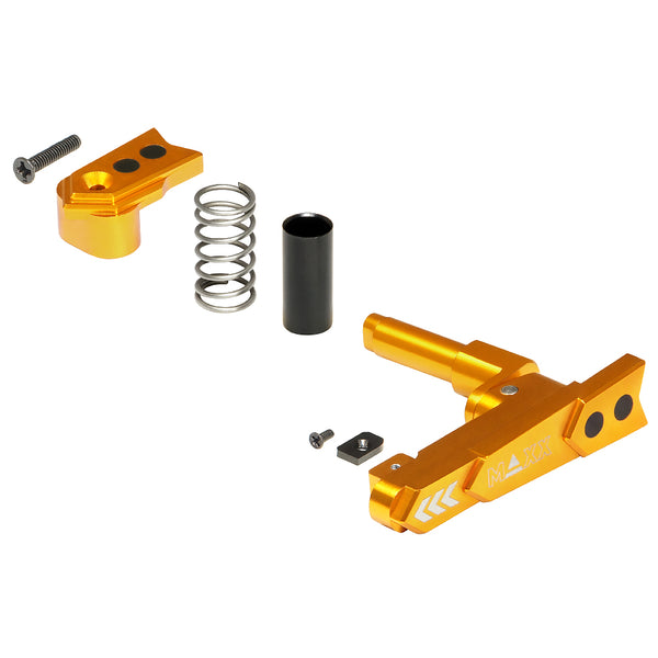 Maxx CNC Aluminum Advanced Magazine Release – Style A Dark Earth/Gold