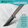 North Mountain Blade 2406-CUCF-DLC Chop 2 Folding Knife w/ Copper Inlaid Carbon Fiber Handle - SLD-Magic Steel | North Mountain Blades