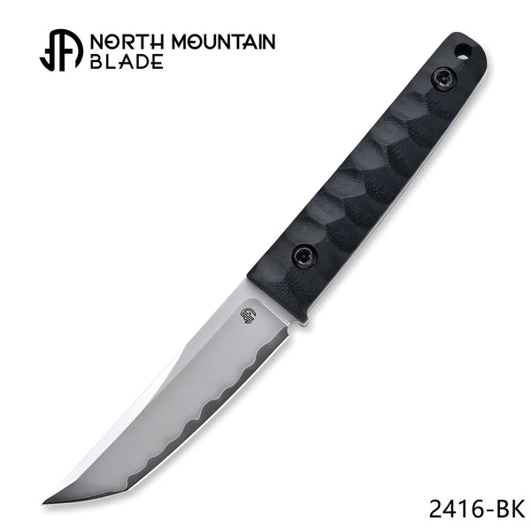 North Mountain Blade 2416-BK Chop Mini Fixed Blade Knife w/ Black G10 Handle & Kydex Sheath - SAN MAI SLD-Magic Steel | North Mountain Blades