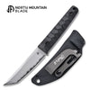 North Mountain Blade 2416-CF Chop Mini Fixed Blade Knife w/ Black Carbon Fiber Handle & Kydex Sheath - SAN MAI SLD-Magic Steel