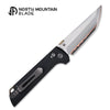 North Mountain Blade Chop Crossbar Lock Folding Knife w/ Copper Damascus Steel – Black G10 Handle