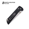 North Mountain Blade Chop Crossbar Lock Folding Knife w/ Copper Damascus Steel – Black G10 Handle