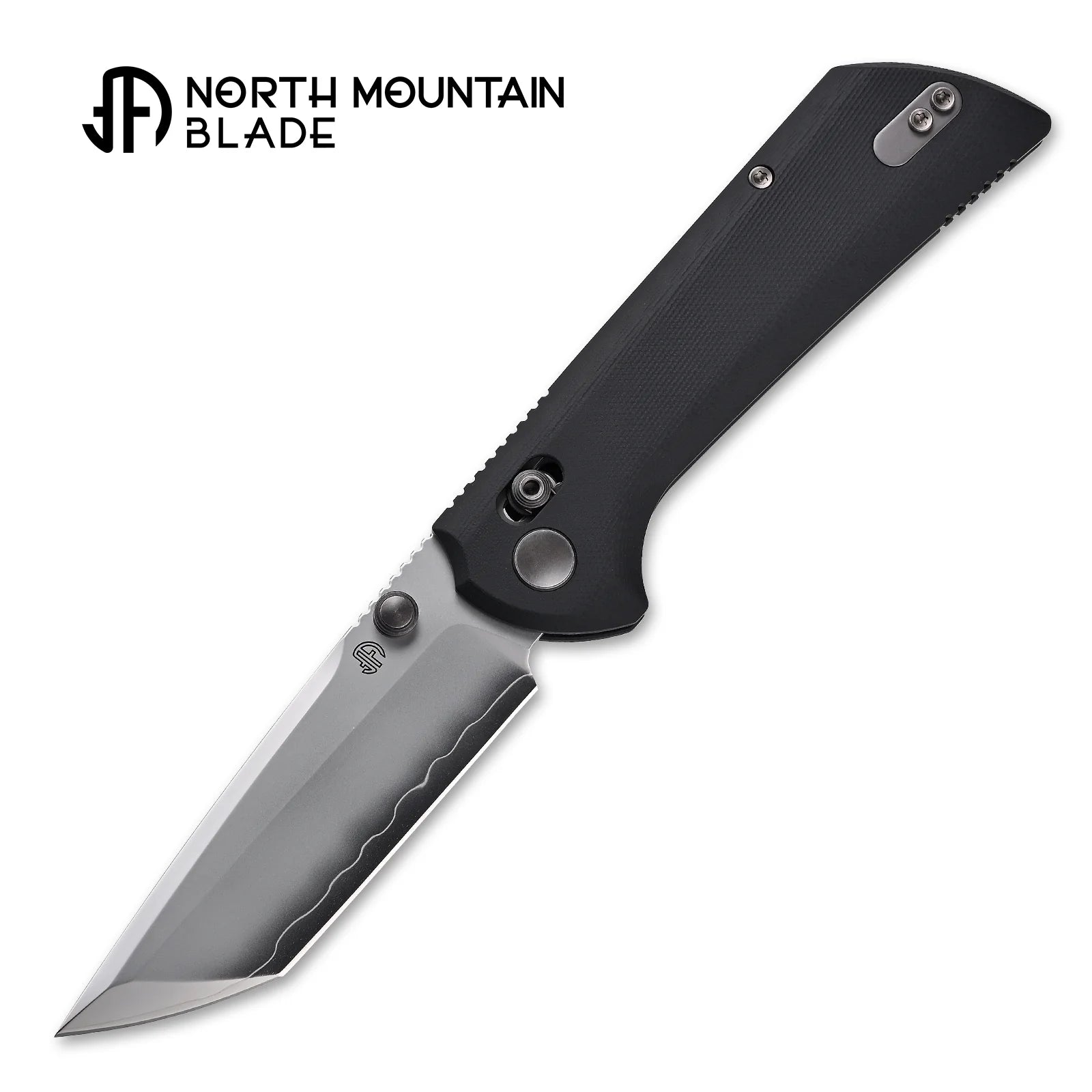 North Mountain Blade 2532-BK Chop Plus Crossbar Folding Knife w/ SLD-Magic San Mai Steel – Black G10 Handle