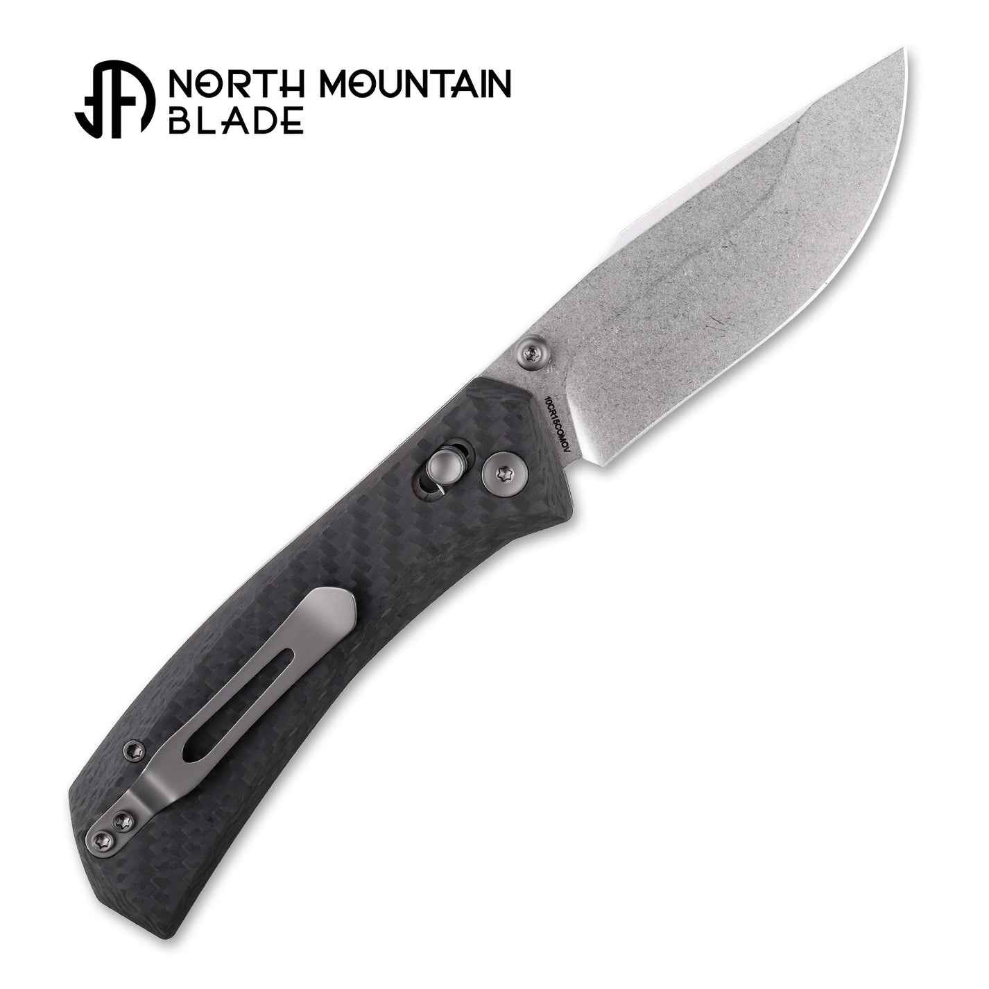 North Mountain Blade 2603-CF Yama Inu “Mountain Dog” Crossbar Lock Folding Knife w/ Carbon Fiber Handle - 10Cr15COMOV Steel
