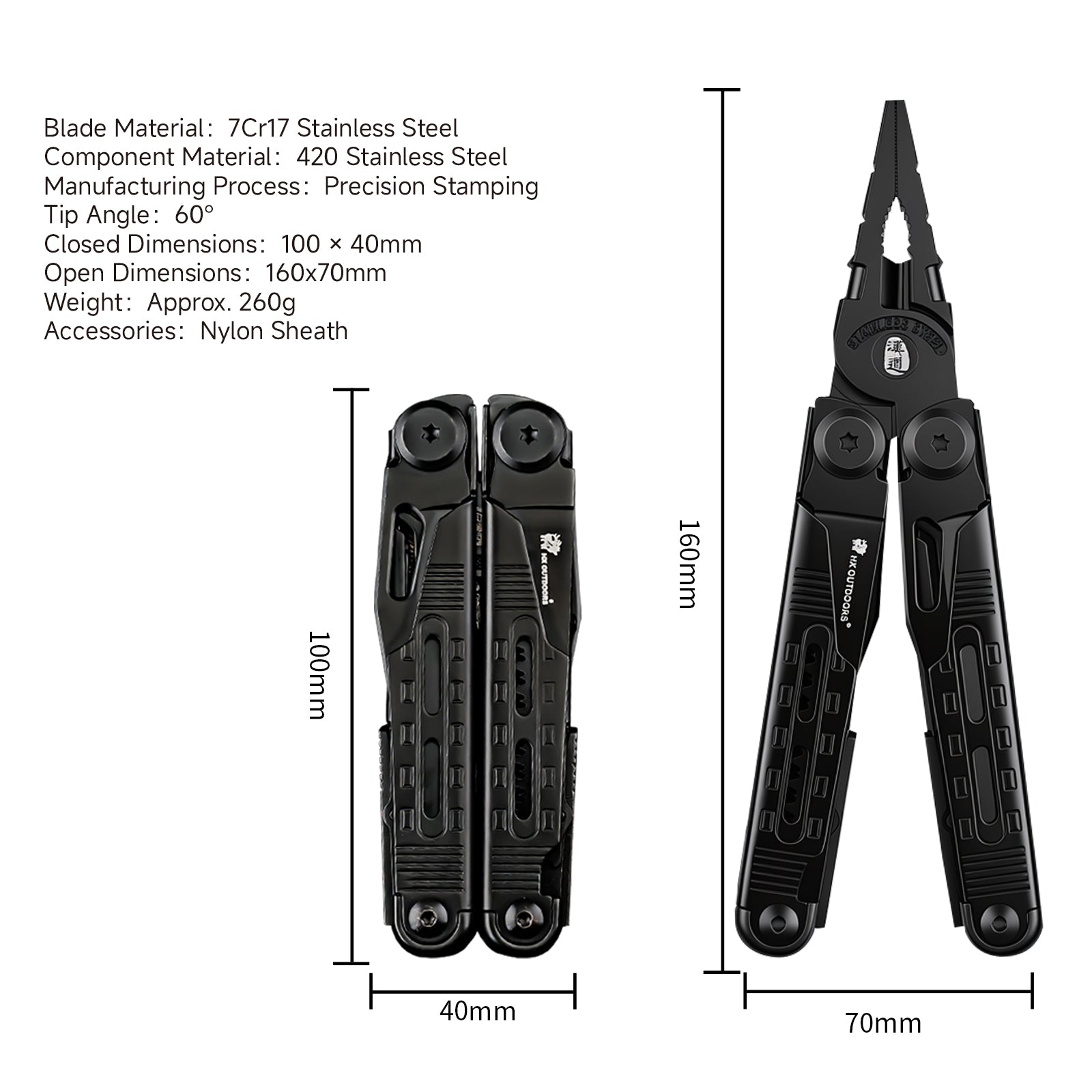 Olight-HX Outdoors GQ-20B Multitool - Black