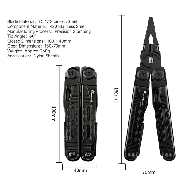 Olight-HX Outdoors GQ-20B Multitool - Black