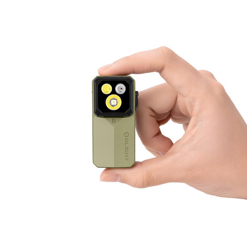 Olight O-Clip 2 Ultra Clip Light w/ Flood Light, Spot Light, UV & Red Light - Olive Green