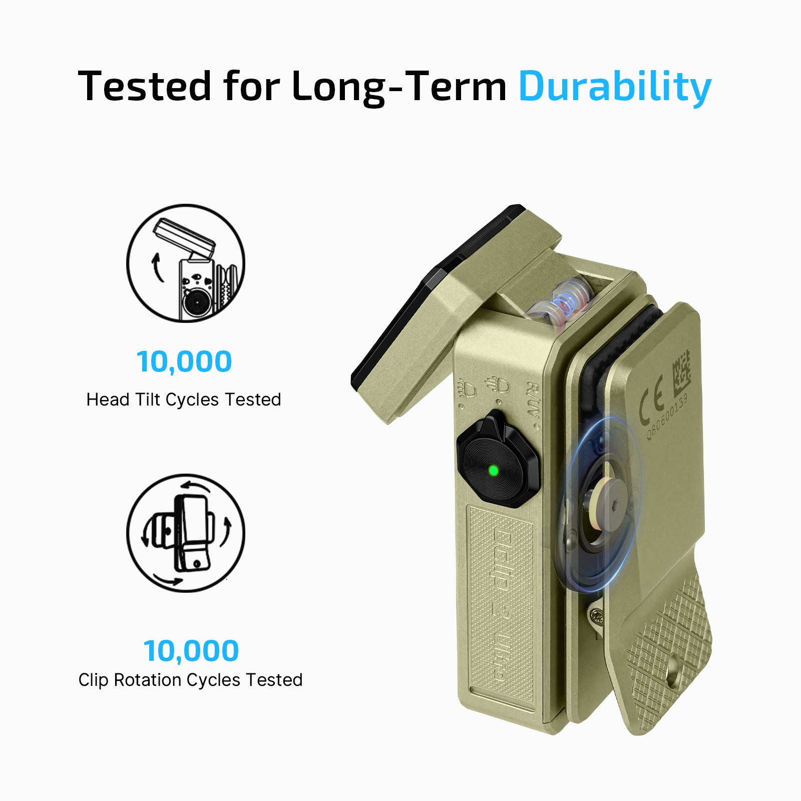 Olight O-Clip 2 Ultra Clip Light w/ Flood Light, Spot Light, UV & Red Light - Olive Green