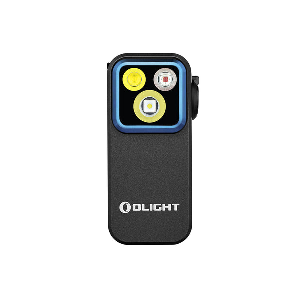 Olight Oclip Pro Clip On Flashlight w/ Floodlight Spotlight & Red Light - Black