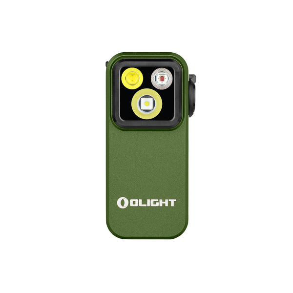 Olight Oclip Pro Clip On Flashlight w/ Floodlight Spotlight & Red Light - OD Green