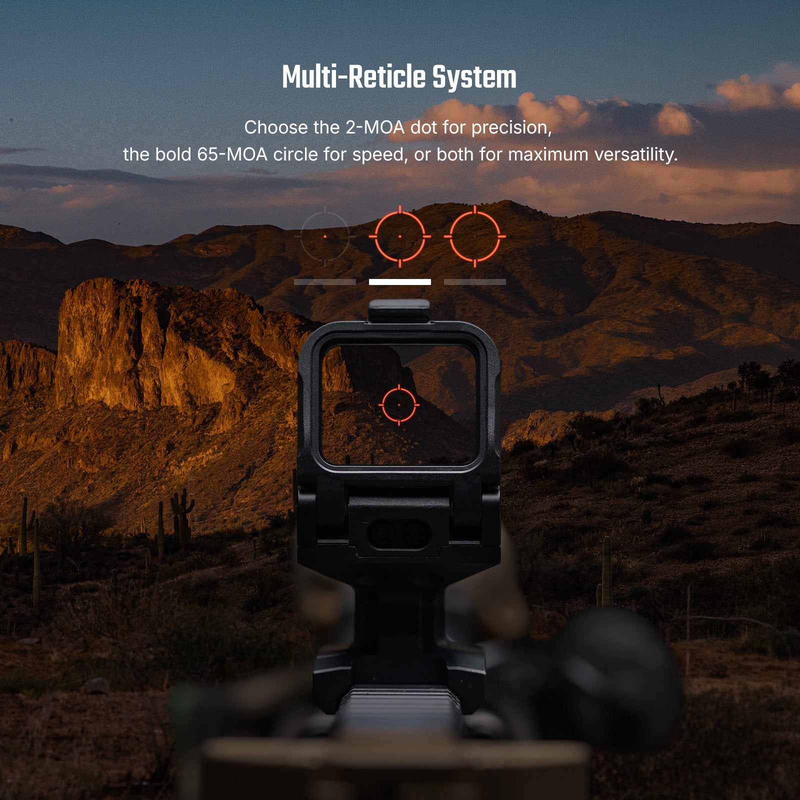 Olight Osight R Micro T1/T2 Footprint Enclosed Red Dot Sight w/ Multi Reticle System - Black