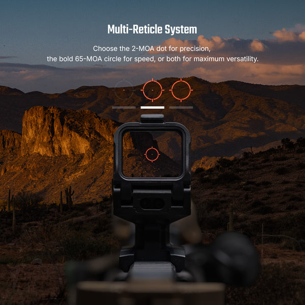 Olight Osight R Micro T1/T2 Footprint Enclosed Red Dot Sight w/ Multi Reticle System - Black