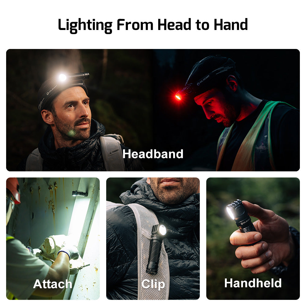 Olight Perun 3 Headlamp 3000 Lumen White Light w/ Red Light – Black