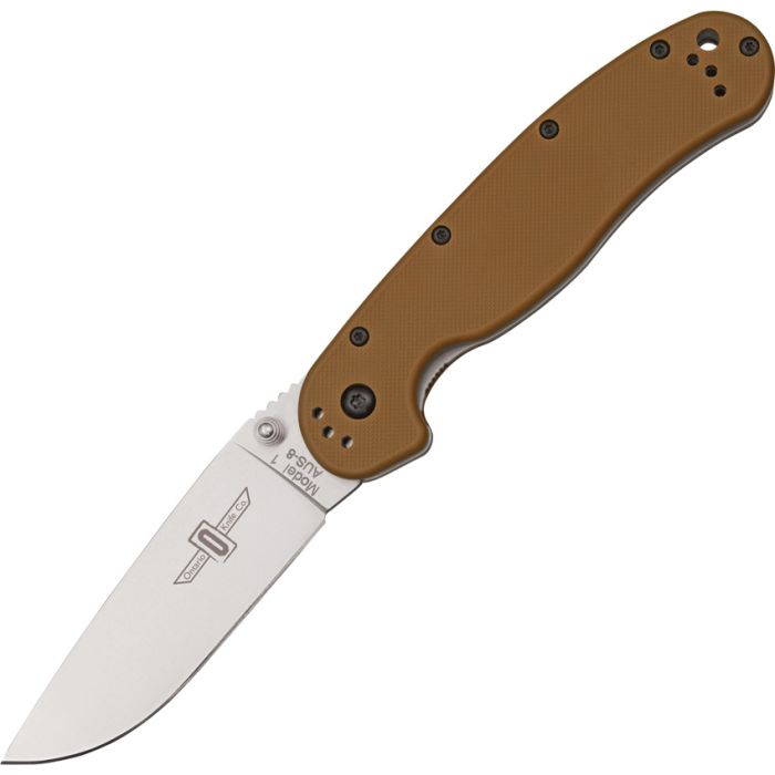 OKC RAT I Folding Knife – Coyote Brown Handle | Ontario Knife Company