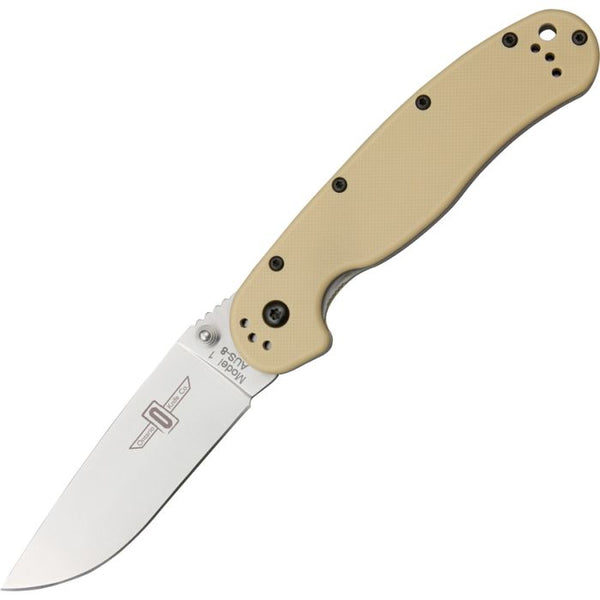 OKC RAT I Folding Knife – Desert Tan Handle | Ontario Knife Company