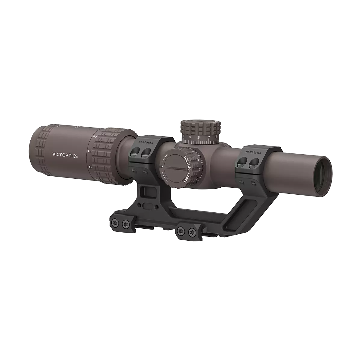 Victoptics S6 1-6X24 SFP LPVO Rifle Scope w/ 1-Piece 1.93