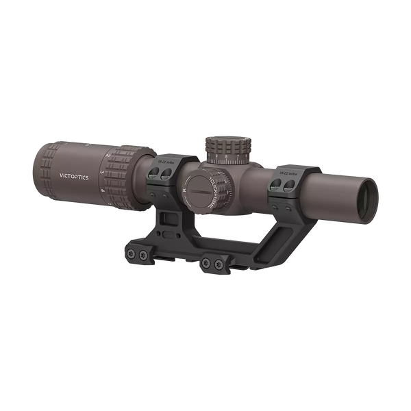 Victoptics S6 1-6X24 SFP LPVO Rifle Scope w/ 1-Piece 1.93" High Mount, Red & Green Illumination– FDE