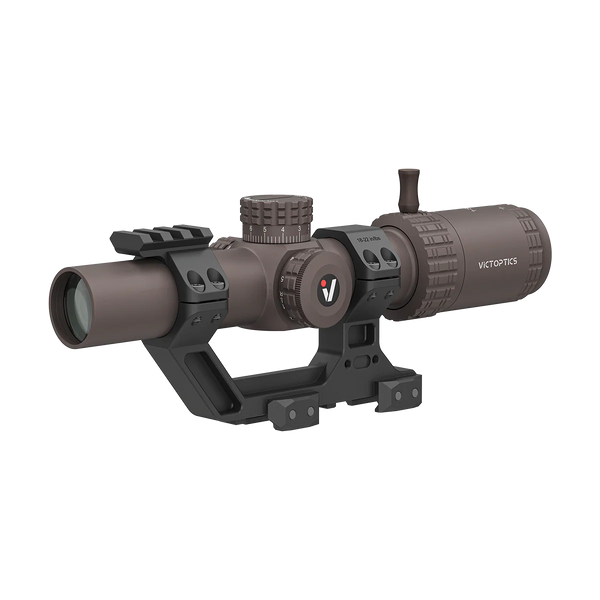 Victoptics S6 1-6X24 SFP LPVO Rifle Scope w/ 1-Piece 1.93" High Mount, Red & Green Illumination– FDE