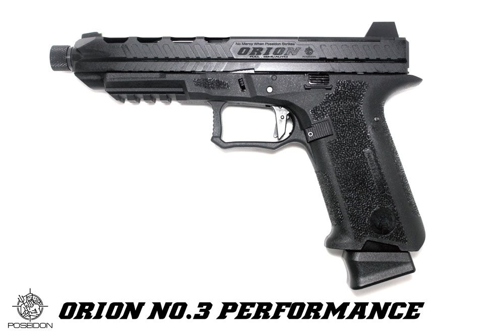 Poseidon Orion No.3 Performance Gas Blowback Airsoft Pistol – Black | Poseidon Airsoft