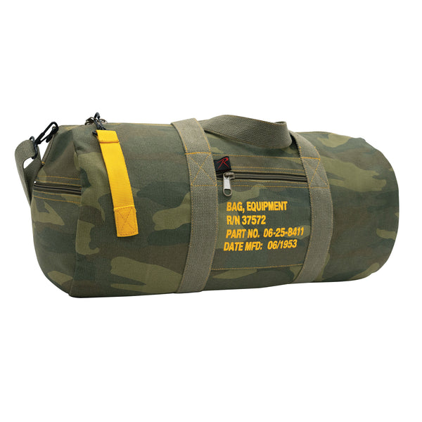 Canvas Equipment 24” Duffle Bag – Woodland Camo