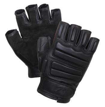 RTC Padded Fingerless Tactical Gloves – Black | Rothco