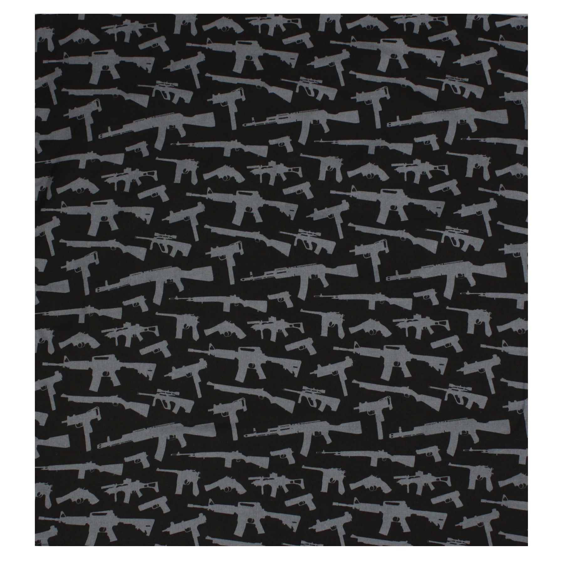 Rothco Gun Pattern Bandana – 22”x22” Black