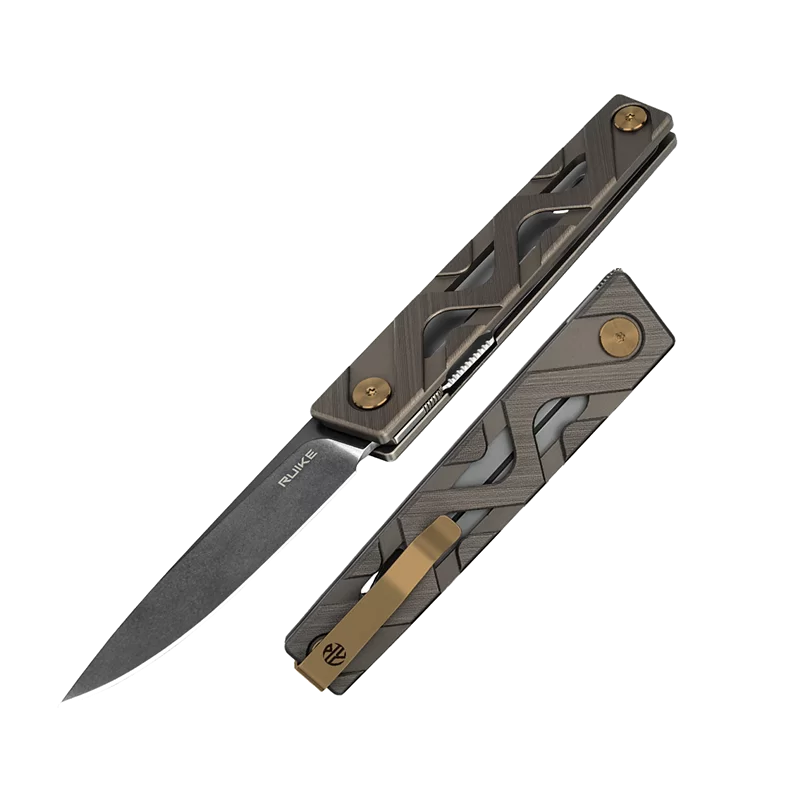 Ruike P878-AK EDC Folding Knife w/ 14C28N Steel - Gun Metal Grey