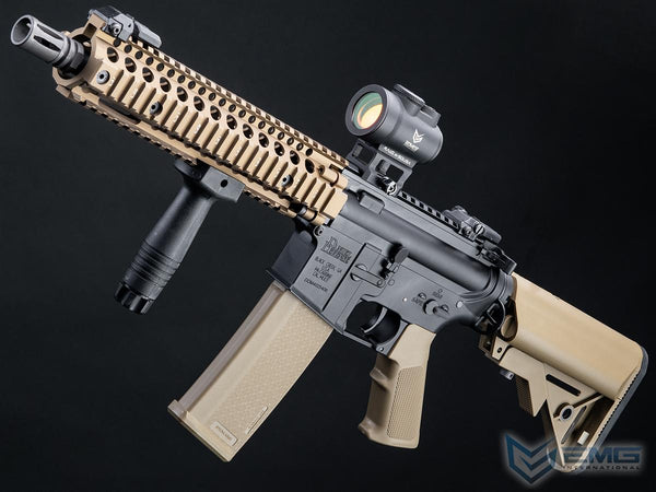 EMG Helios Daniel Defense Licensed MK18 Airsoft AEG Rifle – Tan w/ Gate X-ASR | Specna Arms