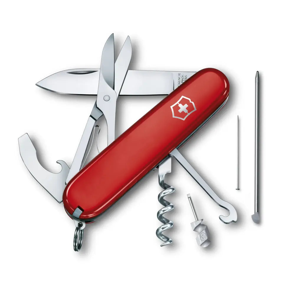 Victorinox Compact 91mm Swiss Army Knife - Red w/ 15 Tools