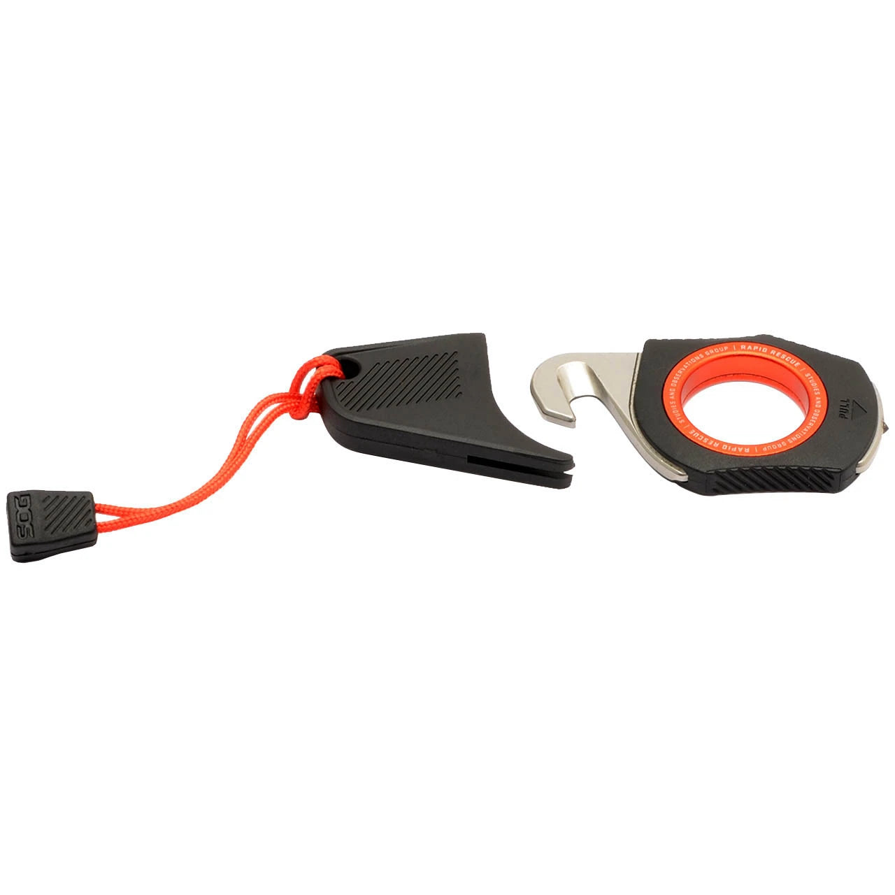SOG Rapid Rescue Stainless Steel Strap Cutter - Red & Black