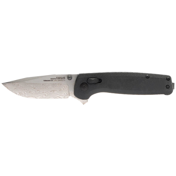 SOG Terminus XR Flipper Folding Knife - Damascus Steel