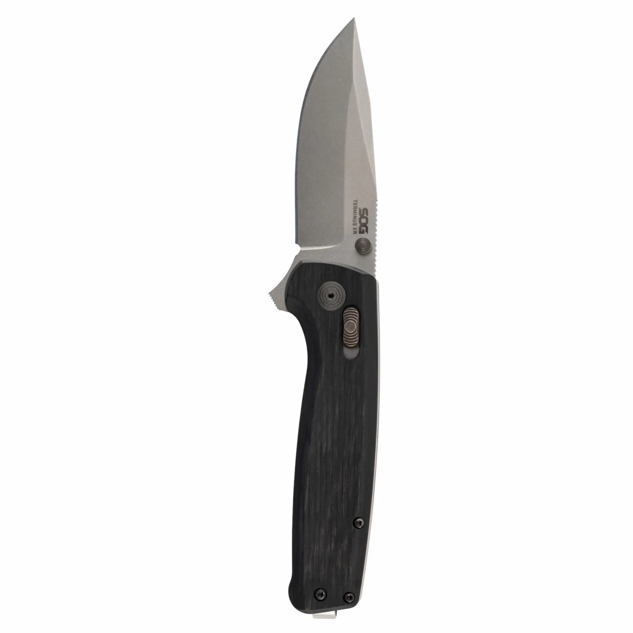 SOG Terminus XR Flipper Folding Knife w/ Liberty Wood Handle - Magnacut
